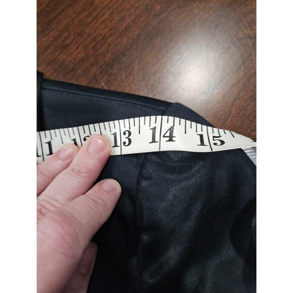 Vintage y2k 90's Guess Black Blue Tuxedo-Collar Blazer Single Button Y2K Size 6 - Picture 11 of 12